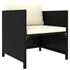  Set mobilier de grădină cu perne, 7 piese, negru, poliratan