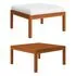  Set mobilier grădină cu perne, crem, 6 piese, lemn masiv acacia