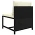  Set mobilier de grădină cu perne, 8 piese, negru, poliratan