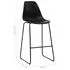  Set mobilier de bar, 3 piese, negru, plastic