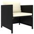  Set mobilier de grădină cu perne, 12 piese, negru, poliratan