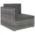  Set mobilier de grădină, 10 piese, gri, poliratan