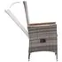  Set mobilier de grădină cu perne, 3 piese, gri, poliratan