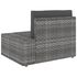  Set mobilier de grădină, 5 piese, gri, poliratan