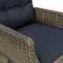  Set mobilier de exterior cu perne, 7 piese, maro, poliratan