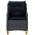  Set mobilier exterior cu perne, 9 piese, gri închis, poliratan