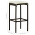  Set mobilier bar de grădină cu perne, 3 piese, maro