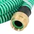  Furtun de aspirație cu racorduri din alamă, verde 1,1" 5 m, PVC