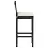  Set mobilier bar de grădină cu perne, 7 piese, negru