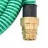  Furtun de aspirație cu racorduri din alamă, verde 1,1" 5 m, PVC