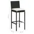  Set mobilier bar de grădină cu perne, 7 piese, negru