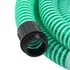  Furtun de aspirație cu racorduri din alamă, verde 1,1" 5 m, PVC