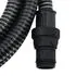  Furtun de aspirație cu racorduri din PVC, negru 1" 4 m, PVC