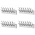 Cuiere de haine, 4 buc., argintiu, aluminiu