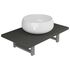  Set mobilier de baie, 2 piese, gri, ceramică