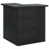  Set mobilier bar de grădină cu perne, 4 piese, negru, poliratan