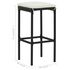  Set mobilier bar de grădină cu perne, 4 piese, negru, poliratan