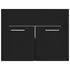  Set mobilier de baie, negru, lemn prelucrat