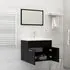  Set mobilier de baie, negru, lemn prelucrat