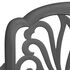  Set mobilier bistro, 3 piese, negru, aluminiu turnat