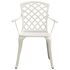  Set mobilier bistro, 3 piese, alb, aluminiu turnat