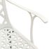  Set mobilier bistro, 3 piese, alb, aluminiu turnat