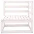  Set mobilier de grădină, 8 piese, alb, lemn masiv de pin