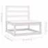  Set mobilier de grădină, 8 piese, alb, lemn masiv de pin