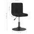  Scaune de sufragerie pivotante 6 buc, negru, catifea