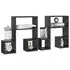  Rafturi de perete 2 buc. gri lucios 50x15x50 cm lemn prelucrat