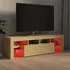  Comodă TV cu lumini LED, stejar sonoma, 140x36,5x40 cm