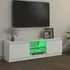  Comodă TV cu lumini LED, alb, 120x30x35,5 cm