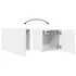  Dulapuri TV montate pe perete, 2 buc., alb, 30,5x30x30 cm