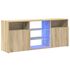  Comodă TV cu lumini LED, stejar sonoma, 120x30x50 cm