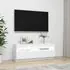  Comodă TV cu lumini LED, alb, 100x35x40 cm