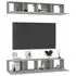  Dulapuri TV, 4 buc., gri beton, 80x30x30 cm, lemn prelucrat