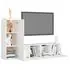  Set dulapuri TV, 3 piese, alb, lemn prelucrat