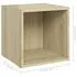  Comode TV, 2 buc., stejar sonoma, 37x35x37 cm, PAL 