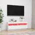  Comodă TV cu lumini LED, alb, 100x35x40 cm