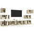  Set dulapuri TV, 8 piese, stejar sonoma, lemn prelucrat