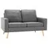  Canapea cu 2 locuri, gri deschis, material textil