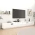  Comodă TV cu lumini LED, alb, 300x35x40cm