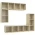  Set dulap TV, 4 piese, stejar sonoma, lemn prelucrat