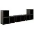  Set de dulapuri TV, 6 piese, gri extralucios, lemn prelucrat