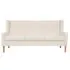  Canapea cu 3 locuri, material textil, alb crem