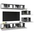  Set de dulapuri TV, 6 piese, gri beton, lemn prelucrat