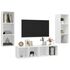  Set de dulapuri TV, 3 piese, alb, lemn prelucrat