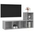  Set de dulapuri TV, 2 piese, gri beton, lemn prelucrat