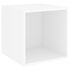  Set de dulapuri TV, 4 piese, alb, lemn prelucrat