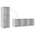  Dulapuri TV, 2 buc gri beton, 107x35x37 cm, lemn prelucrat